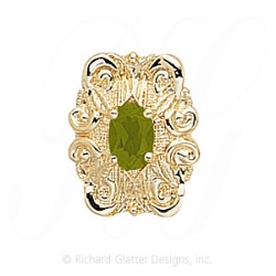 GS342 PD - 14 Karat Gold Peridot Slide 